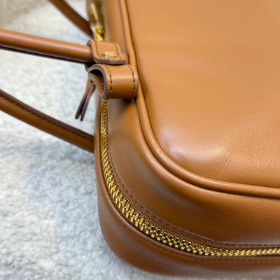 Miu Miu Medium Beau Top Handle Bag in Cognac Calfskin