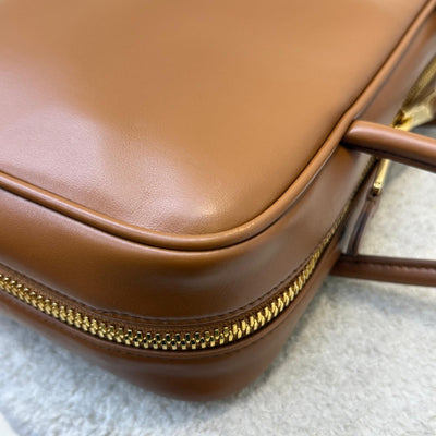 Miu Miu Medium Beau Top Handle Bag in Cognac Calfskin
