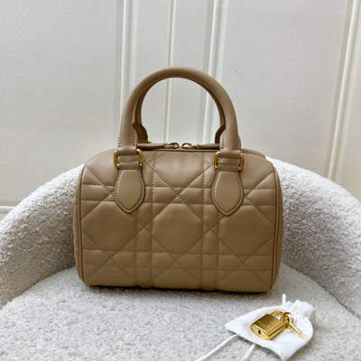 Dior Groove 20 Bowling Bag in Biscuit Macrocannage Calfskin and GHW