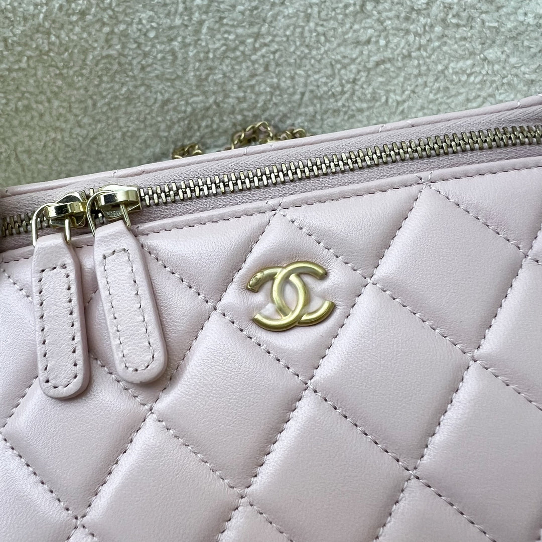 Chanel Pearl Crush Adjustable Chain Small Vanity in 24K Light Pink