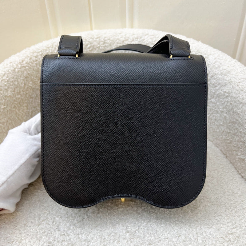 Hermes Della Cavalleria Mini Bag in Black Epsom Leather and GHW