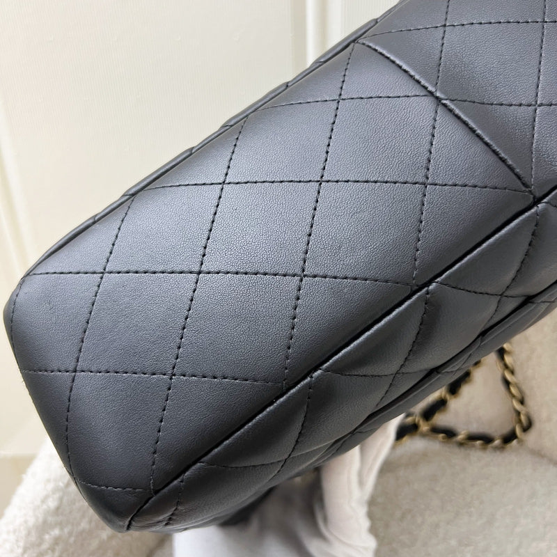 Chanel Jumbo Classic Flap SF in Black Lambskin and GHW