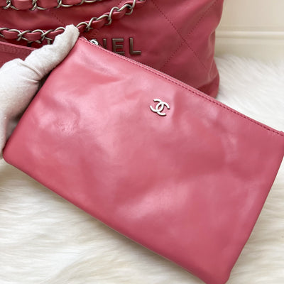 Chanel 22 Small Hobo Bag in 23B Pink Calfskin and SHW (Model: AS3260)