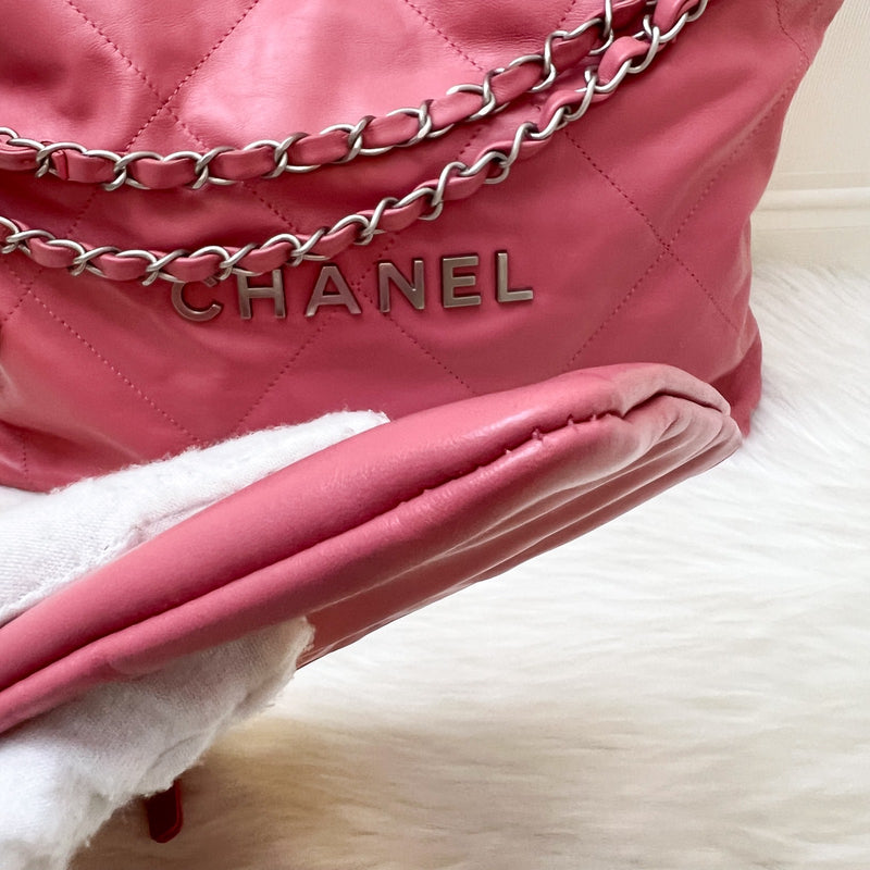 Chanel 22 Small Hobo Bag in 23B Pink Calfskin and SHW (Model: AS3260)