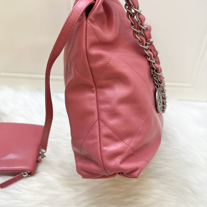 Chanel 22 Small Hobo Bag in 23B Pink Calfskin and SHW (Model: AS3260)