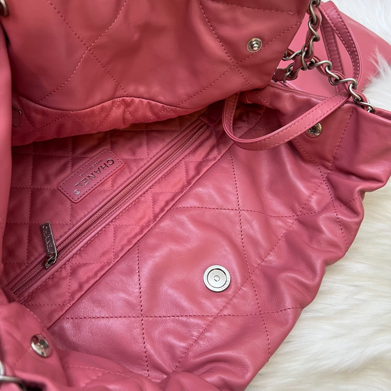 Chanel 22 Small Hobo Bag in 23B Pink Calfskin and SHW (Model: AS3260)