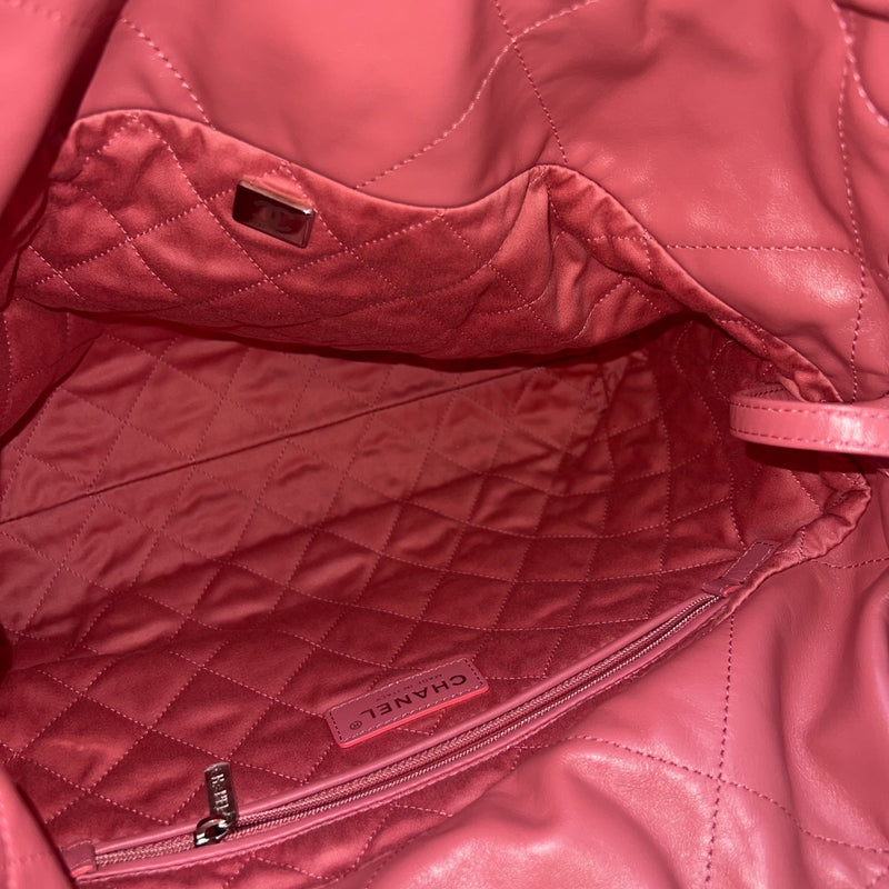 Chanel 22 Small Hobo Bag in 23B Pink Calfskin and SHW (Model: AS3260)