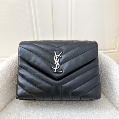 Saint Laurent YSL Small Loulou Bag in Black Calfskin and SHW