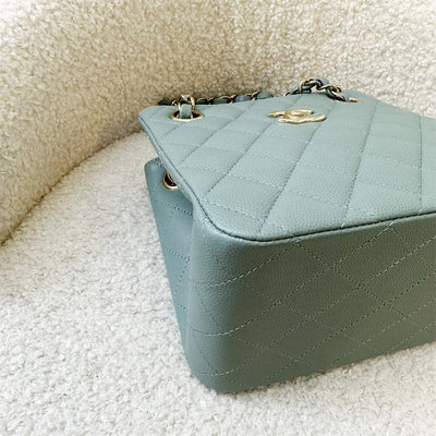 Chanel Bucket Bag in 23C Seafoam Grey (Green) Caviar LGHW