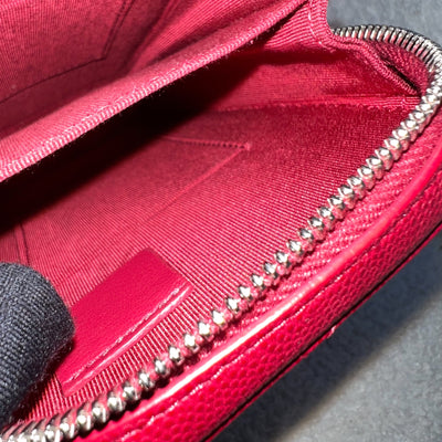 Chanel Vertical Phone Holder / Clutch on Chain in Red Caviar and SHW (Model: A70655)