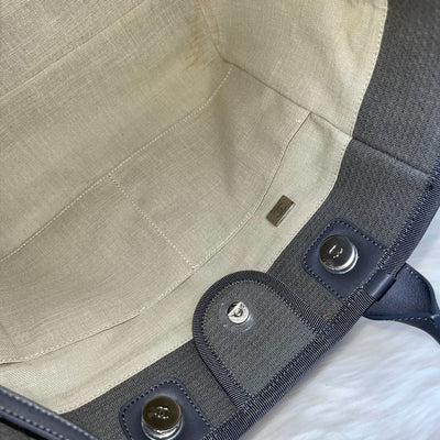 Chanel Small Deauville Shopping Tote in Grey Fabric, Grey Leather and SHW