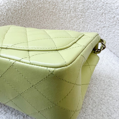 Chanel Classic Square Mini Flap in 23C Light Green Lambskin LGHW