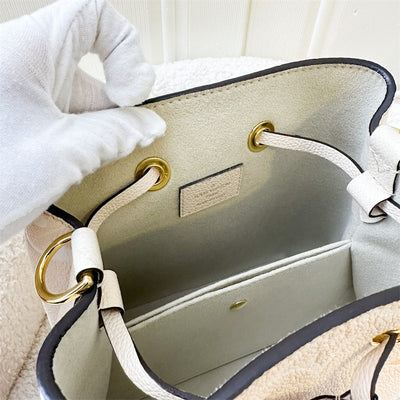 LV Neonoe BB Bucket Bag in By The Pool Gradient Cream / Saffron Empreinte Leather