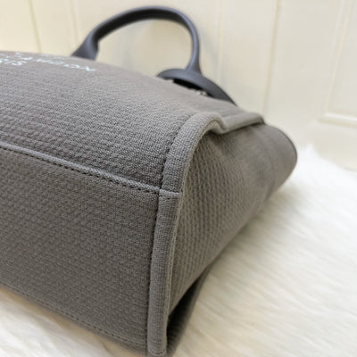Chanel Small Deauville Shopping Tote in Grey Fabric, Grey Leather and SHW