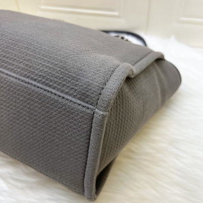 Chanel Small Deauville Shopping Tote in Grey Fabric, Grey Leather and SHW