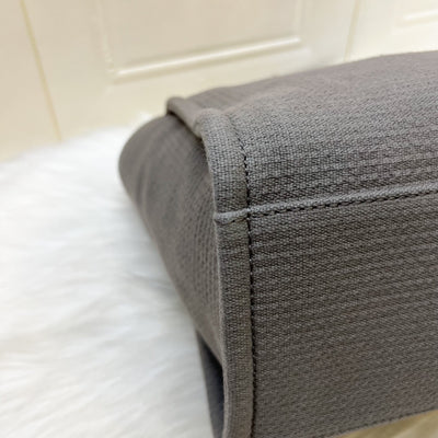 Chanel Small Deauville Shopping Tote in Grey Fabric, Grey Leather and SHW