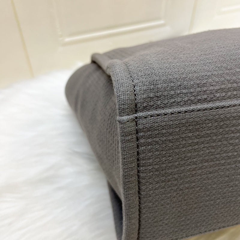 Chanel Small Deauville Shopping Tote in Grey Fabric, Grey Leather and SHW