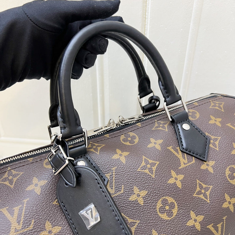 LV Louis Vuitton Speedy Soft 30 Dark in Monogram Canvas and SHW
