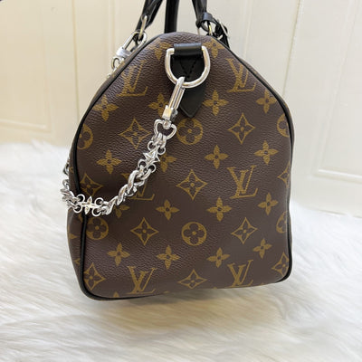 LV Louis Vuitton Speedy Soft 30 Dark in Monogram Canvas and SHW