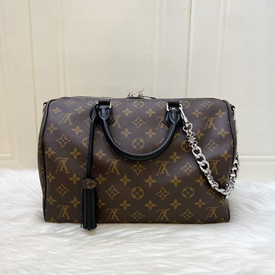 LV Louis Vuitton Speedy Soft 30 Dark in Monogram Canvas and SHW
