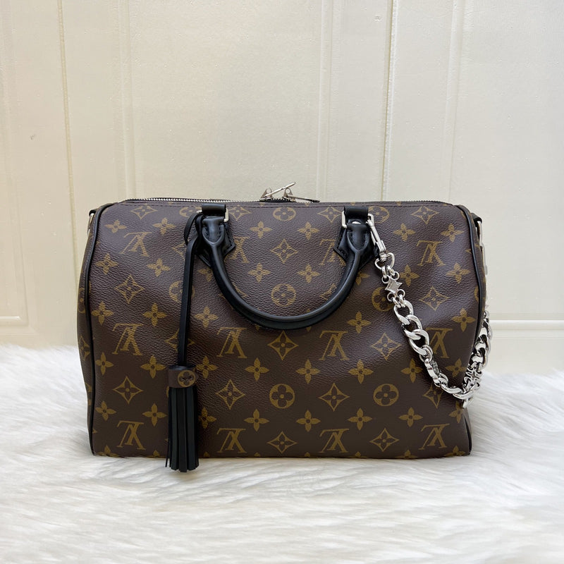 LV Louis Vuitton Speedy Soft 30 Dark in Monogram Canvas and SHW