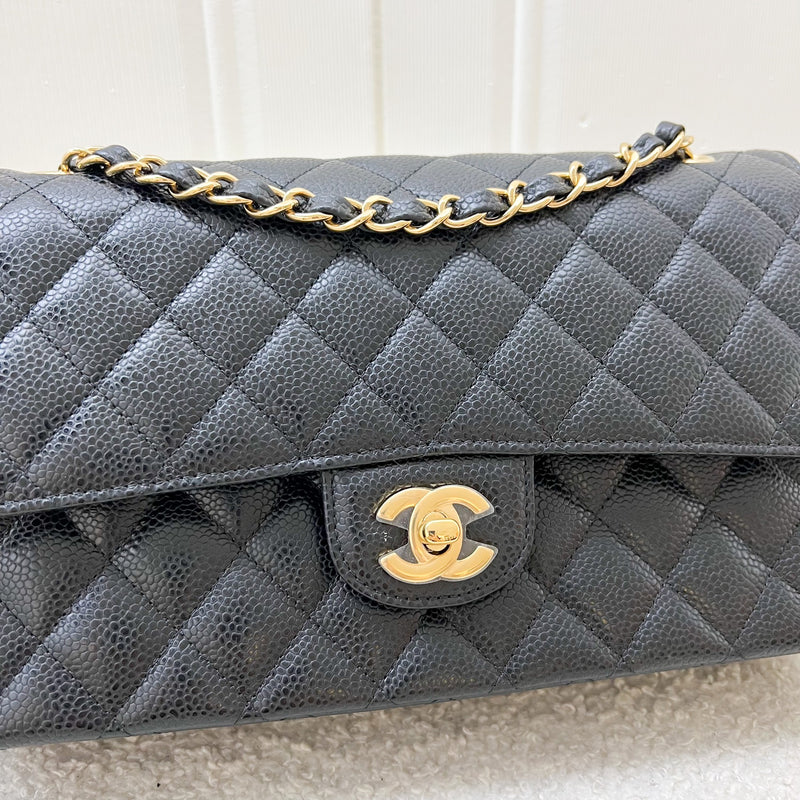 Chanel Medium Classic Flap CF in Black Caviar and GHW