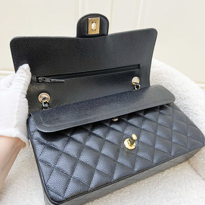 Chanel Medium Classic Flap CF in Black Caviar and GHW