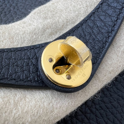 Hermes Mini Lindy II in Noir Black Clemence Leather and GHW