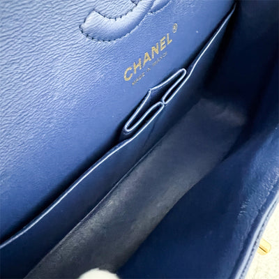 Chanel Small Classic Flap CF in Dark Blue Caviar GHW