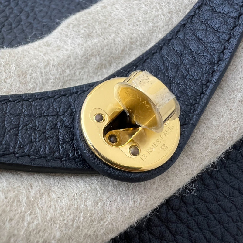 Hermes Mini Lindy II in Noir Black Clemence Leather and GHW
