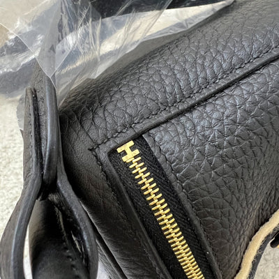 Hermes Mini Lindy II in Noir Black Clemence Leather and GHW