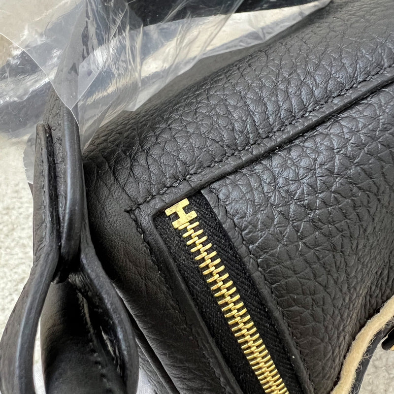 Hermes Mini Lindy II in Noir Black Clemence Leather and GHW