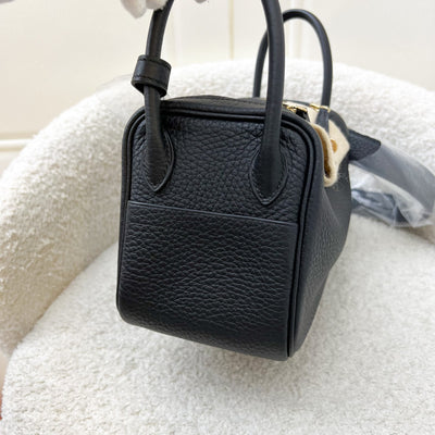 Hermes Mini Lindy II in Noir Black Clemence Leather and GHW