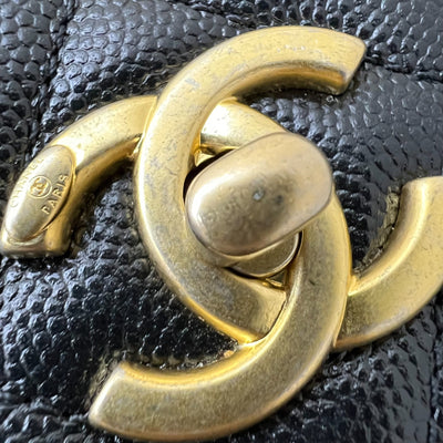 Chanel 23A Seasonal Flap Bag in Black Caviar and AGHW