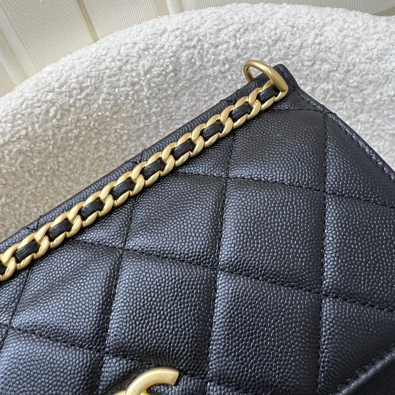 Chanel 23A Seasonal Flap Bag in Black Caviar and AGHW