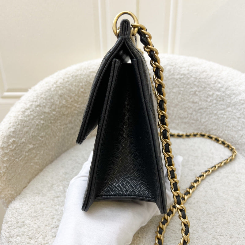 Chanel 23A Seasonal Flap Bag in Black Caviar and AGHW