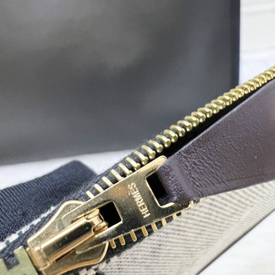 Hermes Herbag Zip 31 in Black Coated Canvas, Dark Brown Leather and GHW