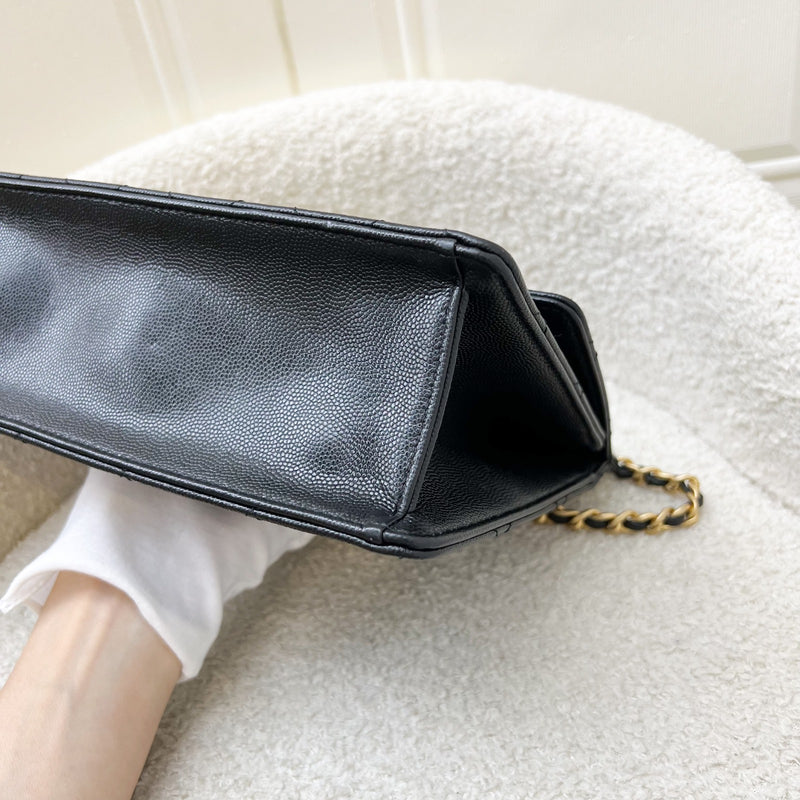 Chanel 23A Seasonal Flap Bag in Black Caviar and AGHW