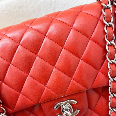 Chanel Medium Classic Flap CF in Red Lambskin and SHW