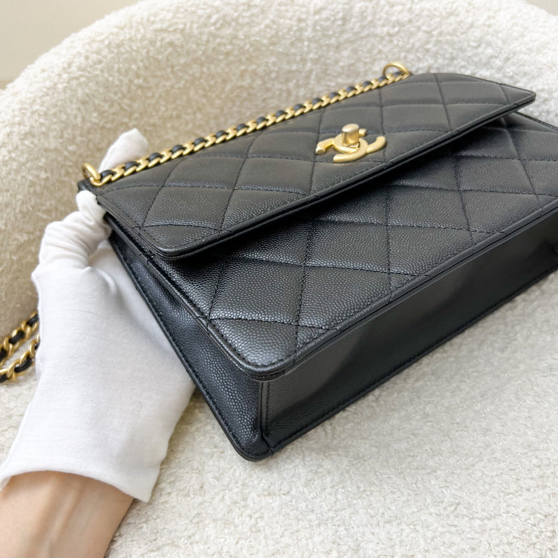 Chanel 23A Seasonal Flap Bag in Black Caviar and AGHW