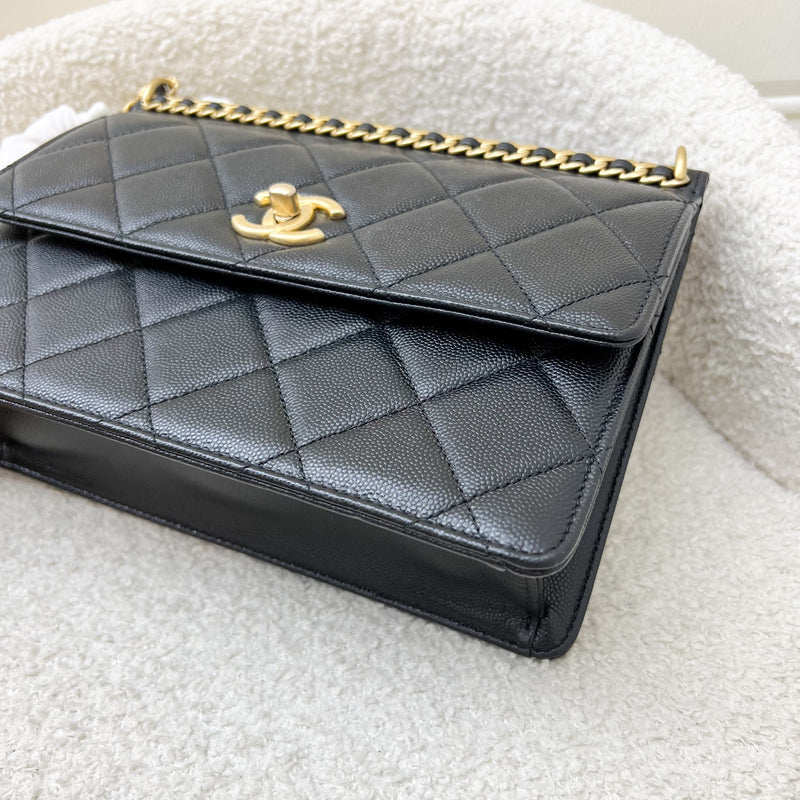 Chanel 23A Seasonal Flap Bag in Black Caviar and AGHW