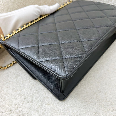 Chanel 23A Seasonal Flap Bag in Black Caviar and AGHW