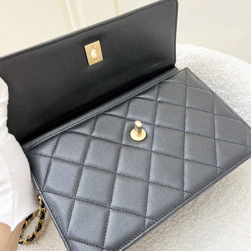 Chanel 23A Seasonal Flap Bag in Black Caviar and AGHW