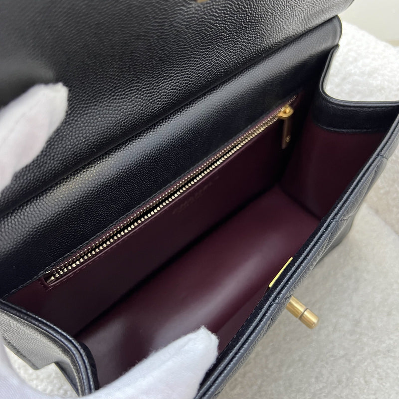Chanel 23A Seasonal Flap Bag in Black Caviar and AGHW