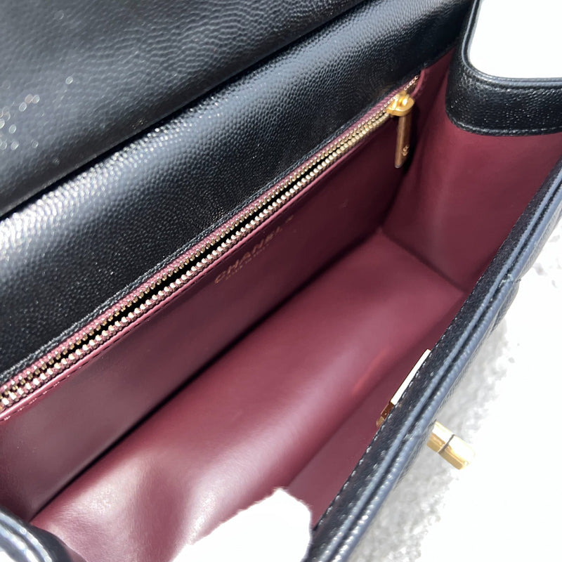 Chanel 23A Seasonal Flap Bag in Black Caviar and AGHW