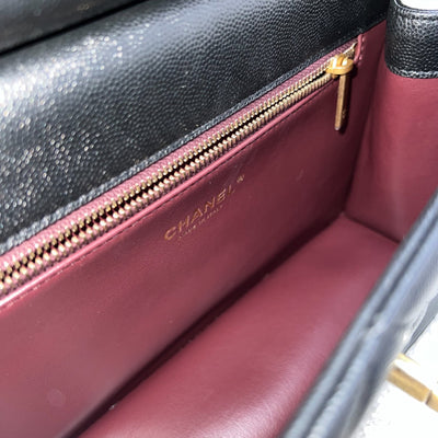 Chanel 23A Seasonal Flap Bag in Black Caviar and AGHW