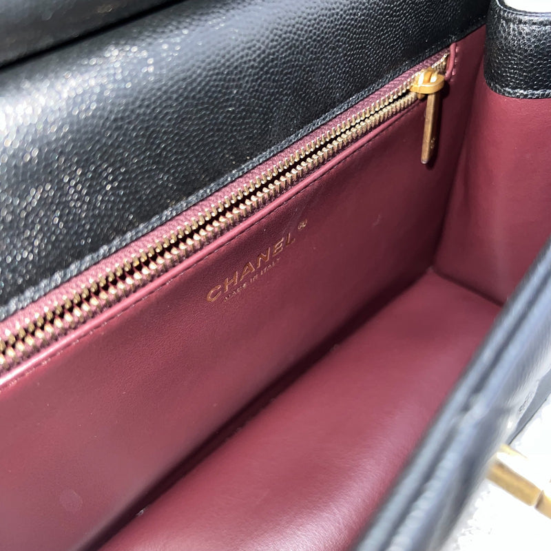 Chanel 23A Seasonal Flap Bag in Black Caviar and AGHW