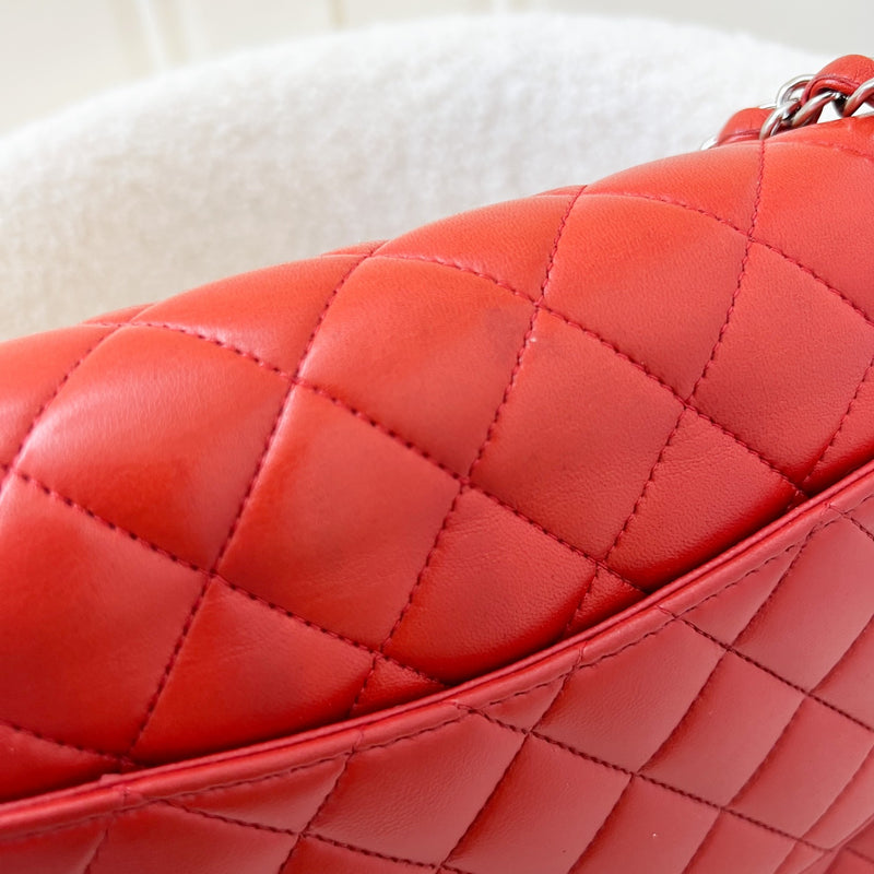 Chanel Medium Classic Flap CF in Red Lambskin and SHW