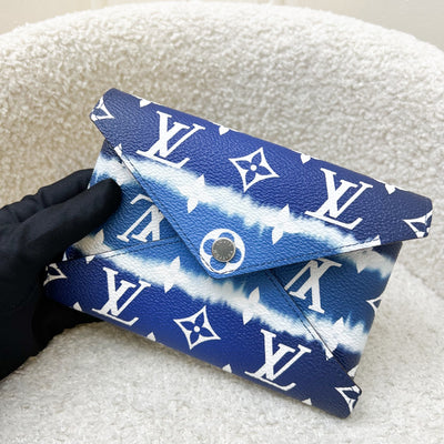 LV Kirigami Medium Pouch in Ombre Blue Monogram Canvas SHW