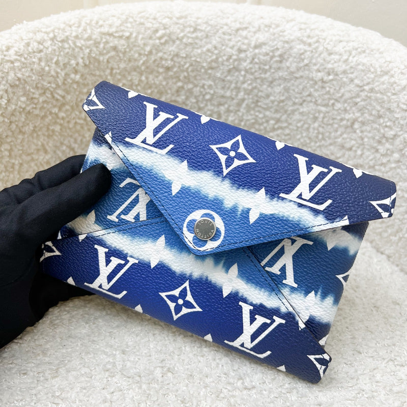 LV Kirigami Medium Pouch in Ombre Blue Monogram Canvas SHW